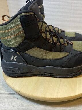 Korkers Greenback Wading Boots Men’s 13 Klingon Rubber Soles FB4810 Fly Fishing